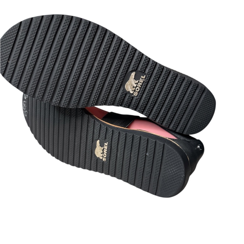 Sorel Black Leather Women's Sandals - Picture 4 of 6